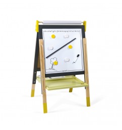 Magnetická tabuľa obojstranná polohovateľná žltá šedá