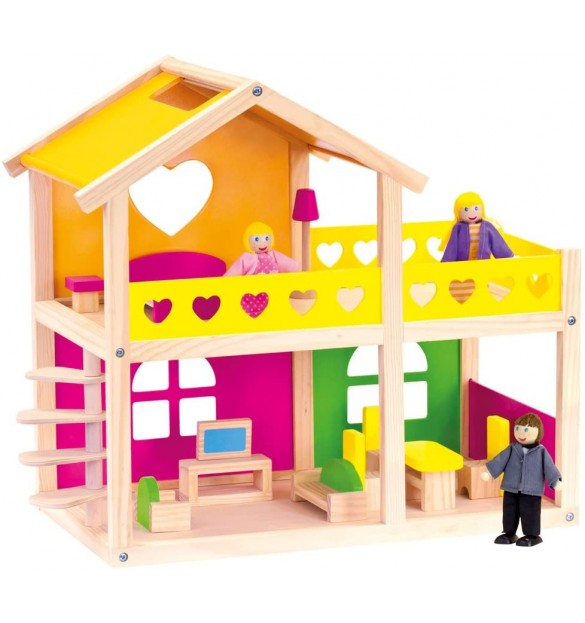 Drevený domček pre bábiky Bino
