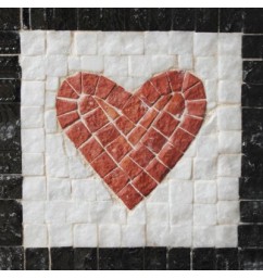 Kamenná mozaika srdce