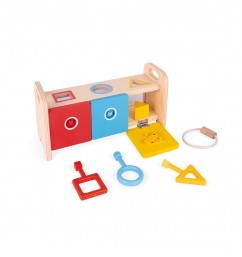Vkladanie a triedenie s kľúčikmi a zámkami séria Montessori