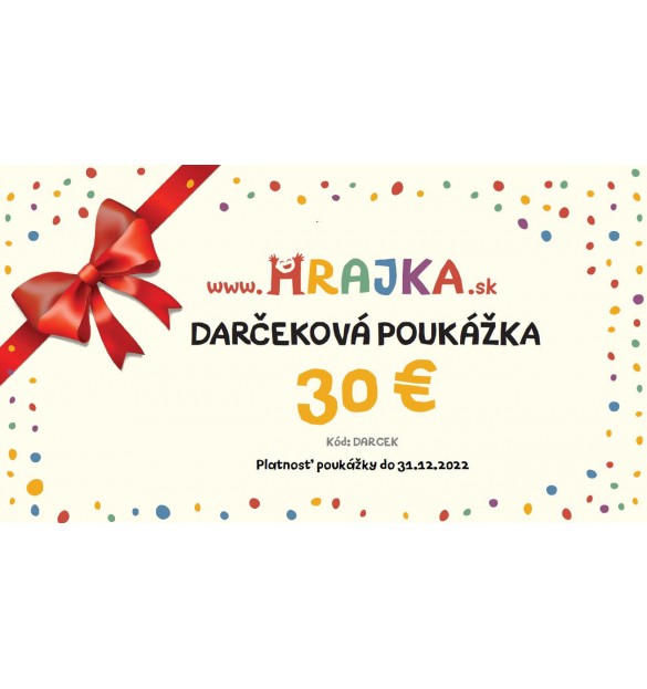 Darčeková poukážka 30 EUR