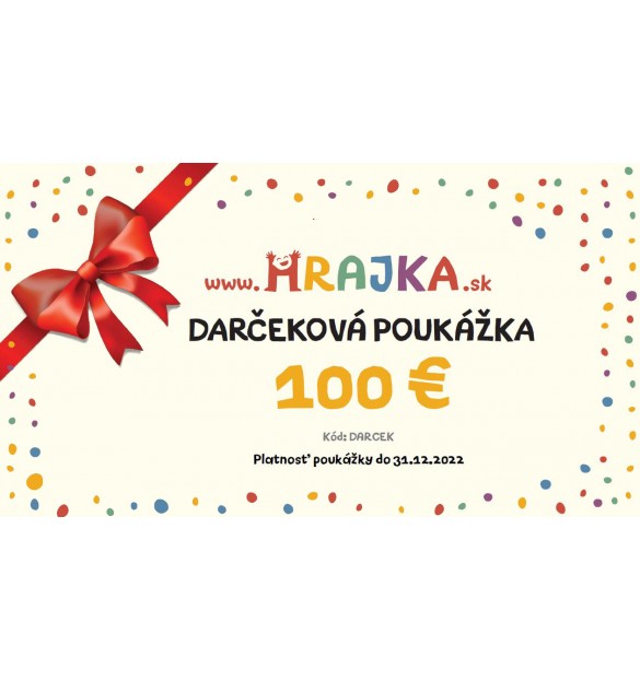 Darčeková poukážka 100 EUR