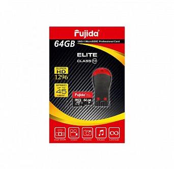 Fujida microSDXC 64 ГБ Elite + USB адаптер, UHS-I, class 10