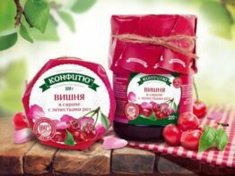 Варенье «Вишня в сиропе с лепестками роз»