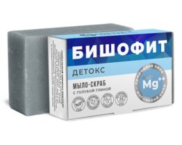 Мыло-скраб с голубой глиной «Бишофит» - Детокс