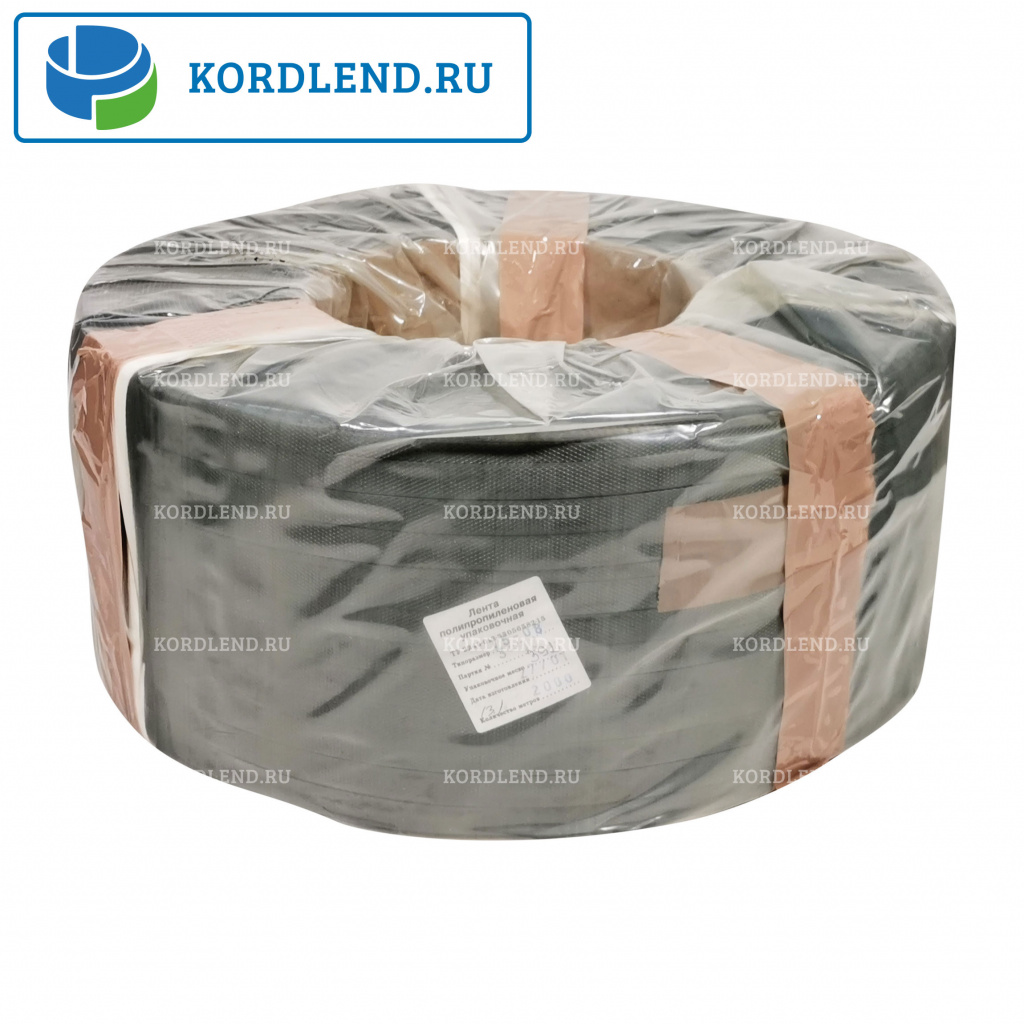 Лента ПП 15х0,8х2км (150кгс) серый, М/ПА