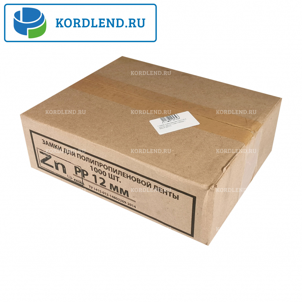 Скрепа оцинкованная 13х27х0,5 для ПП ленты 12мм (1000шт.) PP-13zn