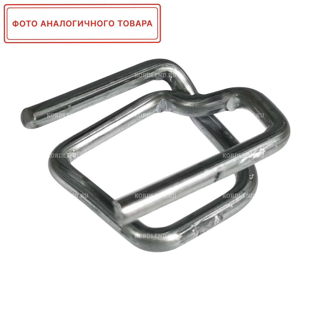 Пряжка оцинкованная 19х35х3,4 для ПП/ПЭТ ленты 19мм (1000шт.) PR-19zn