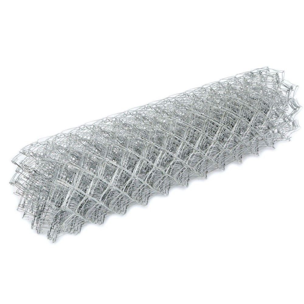 Сетка плетеная рабица оцинкованная Ø 1,4 мм, ячейка 20х20 мм, 1,5х10 м