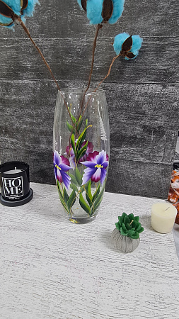 ваза роспись орхидея