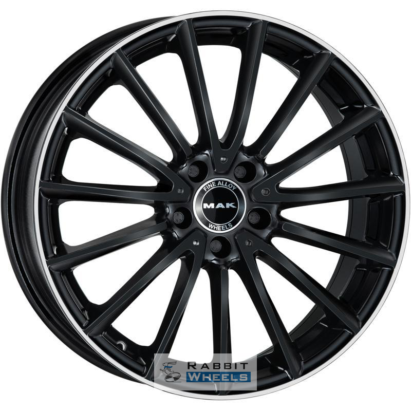 MAK Komet 8x19 5*112 ET43 DIA66.6 Gloss Black Mirror Ring Литой