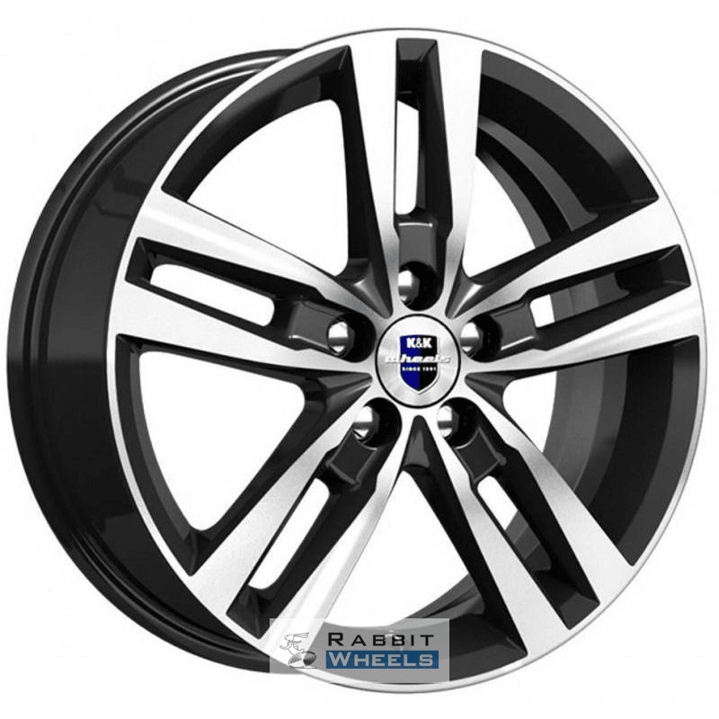 K&K Rassvet 6.5x16 5*112 ET38 DIA66.6 Алмаз черный Литой