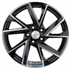 Khomen KHW 1714 7x17 5*108 ET43 DIA65.1 Black-FP Литой