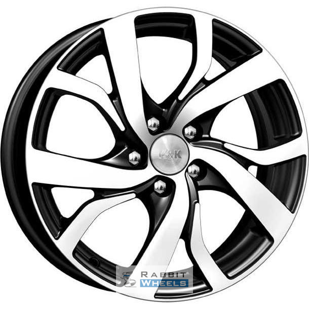 K&K Палермо 6.5x16 5*114.3 ET45 DIA60.1 Алмаз черный Литой