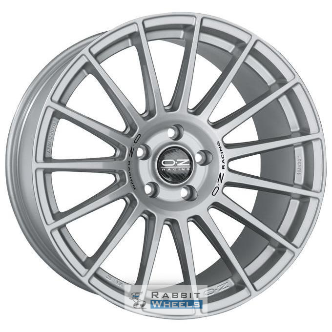 OZ Superturismo LM 9.5x19 5*112 ET40 DIA75.1 Matt Race Silver Black Lettering Литой