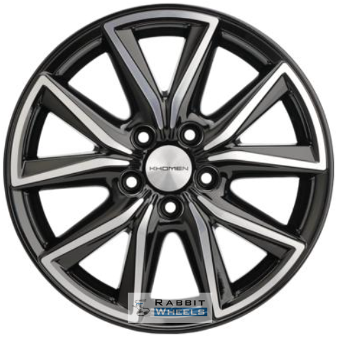 Khomen KHW 1706 7x17 5*108 ET50 DIA63.3 Black-FP Литой