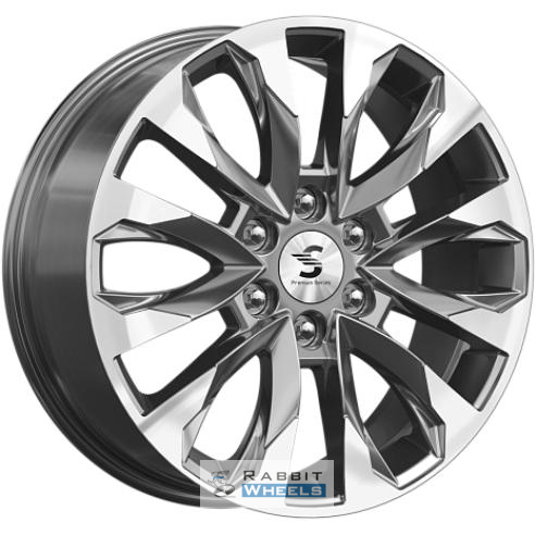 Скад КР007 8x20 6*139.7 ET55 DIA100.1 Diamond gloss graphite Литой