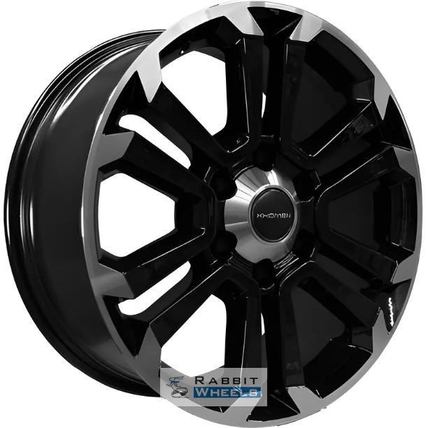 Khomen KHW 1817 7.5x18 6*139.7 ET20 DIA106.1 Black-FP Литой