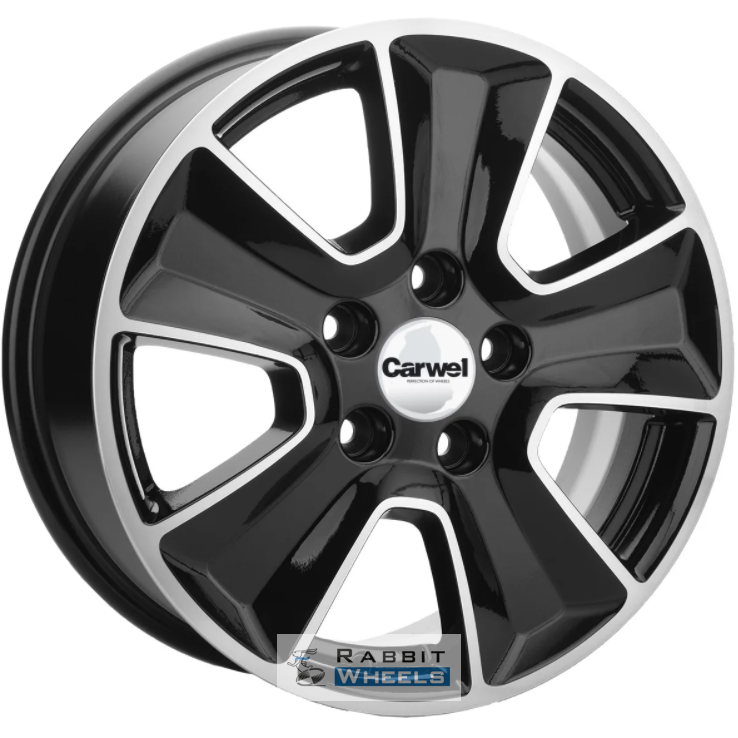 Khomen KHW 1601 6.5x16 5*110 ET45 DIA67.1 Black-FP Литой