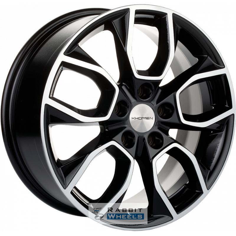Khomen KHW 1713 7x17 5*114.3 ET49 DIA67.1 Black-FP Литой