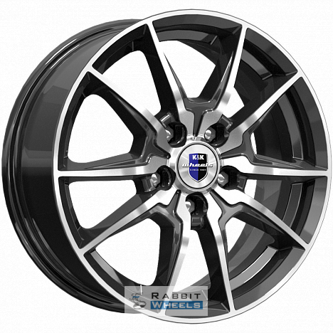 K&K Адамар 6.5x16 5*100 ET48 DIA56.1 Алмаз черный Литой