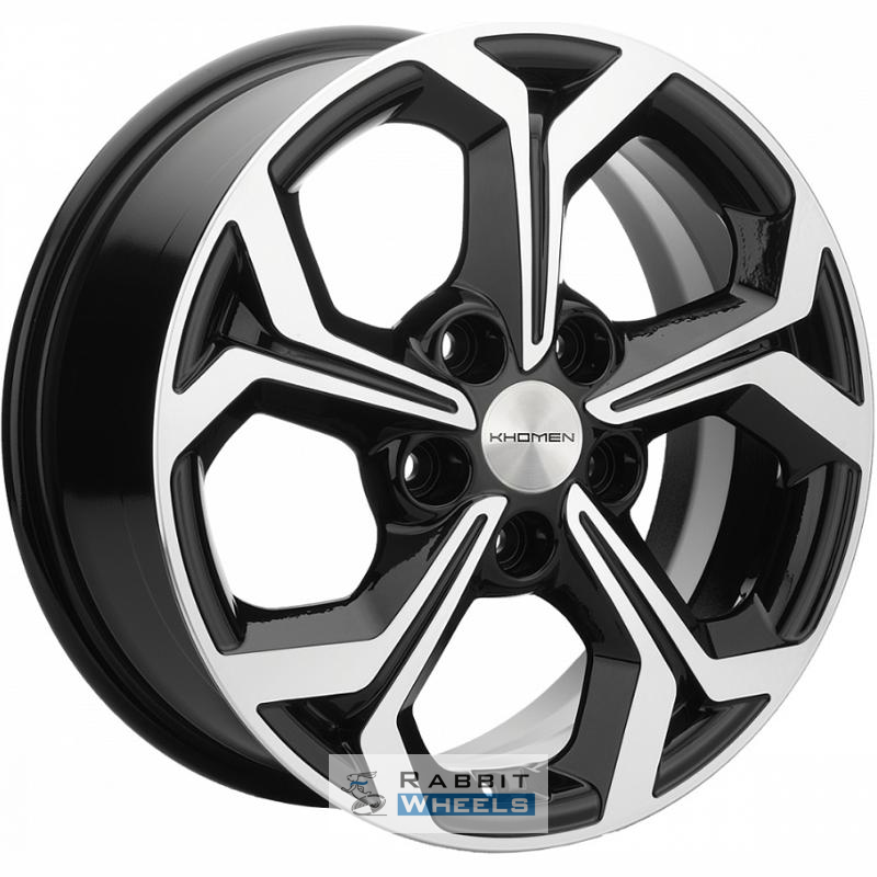 Khomen KHW 1606 6.5x16 5*114.3 ET43 DIA67.1 Black-FP Литой