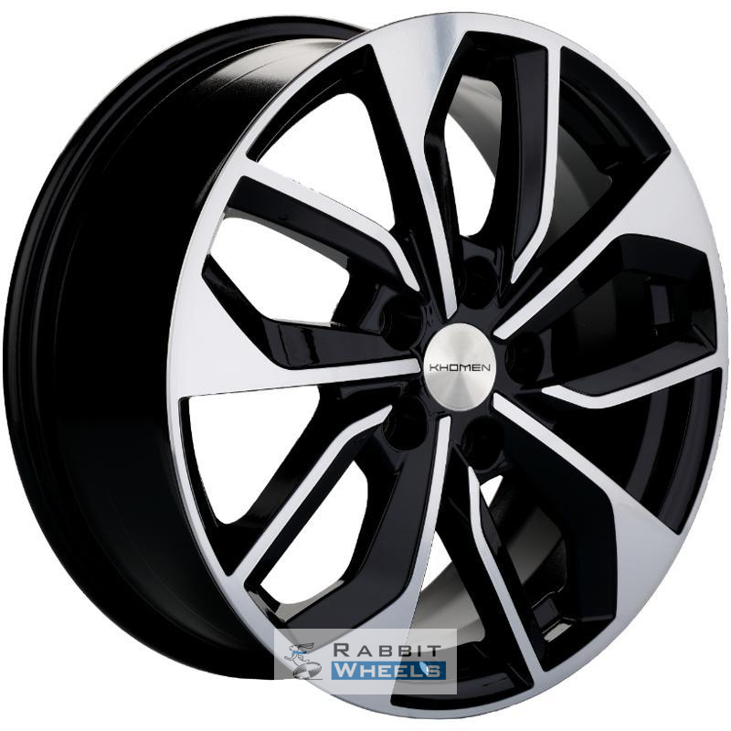 Khomen KHW 1703 7x17 5*108 ET45 DIA60.1 Black-FP Литой
