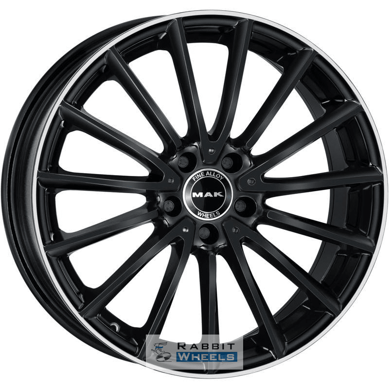 MAK Komet 8x19 5*112 ET48 DIA66.6 Gloss Black Mirror Ring Литой