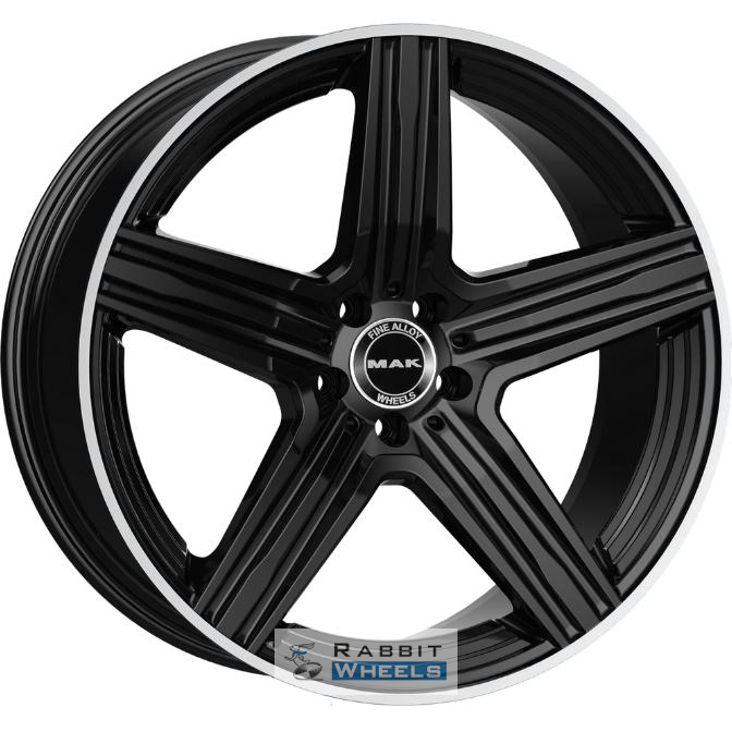 MAK Lewis 9x21 5*112 ET45 DIA66.6 Gloss Black Mirror Ring Литой