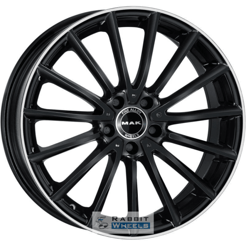 MAK Komet 7.5x19 5*112 ET32 DIA66.6 Gloss Black Mirror Ring Литой