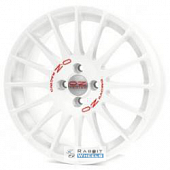 OZ Superturismo WRC 7x18 4*108 ET25 DIA65.1 White Red Lettering Литой