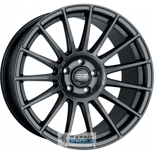 OZ Superturismo LM 9.5x19 5*112 ET21 DIA66.6 Matt Graphite Silver Lettering Литой