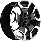 Khomen KHW 1725 6.5x17 5*139.7 ET40 DIA98.5 Black-FP Литой