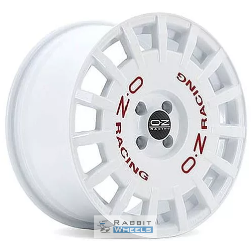 OZ Rally Racing 8x17 5*100 ET48 DIA68 Race White + Red Lettering Литой