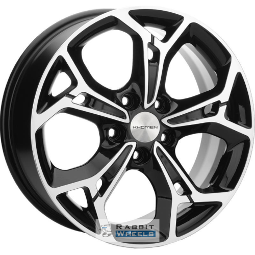 Khomen KHW 1702 7x17 5*110 ET45 DIA67.1 Black-FP Литой