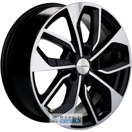 Khomen KHW 1703 7x17 5*110 ET46 DIA63.3 Black-FP Литой