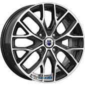 K&K Лилиом 6x16 4*108 ET37 DIA63.3 Алмаз черный Литой