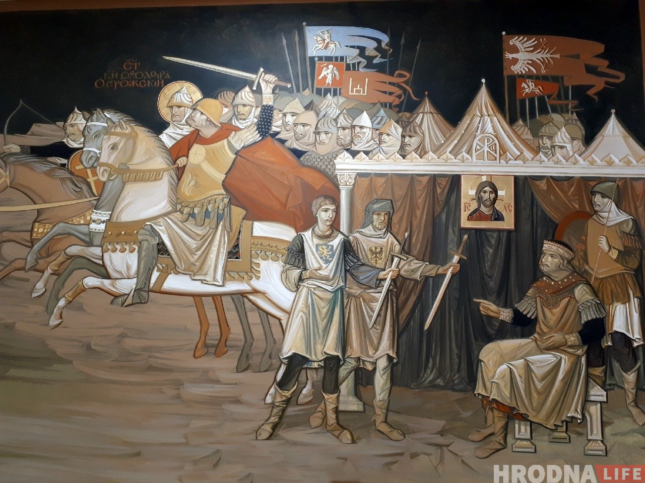 У нядзельнай школе Свята-Пакроўскага сабора з'явілася вялікая фрэска, прысвечаная Грунвальдскай бітве 