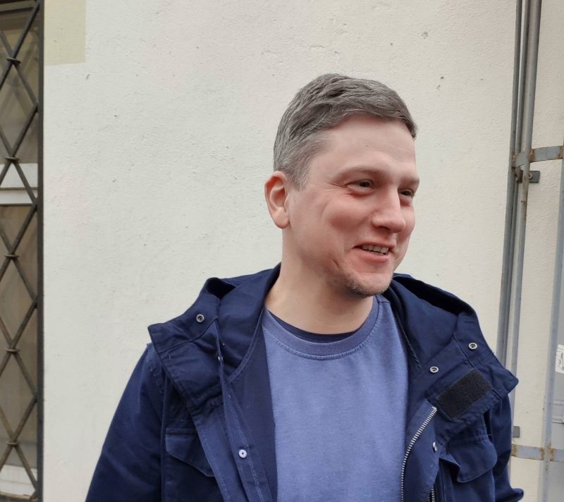 Павел Можейко весной 2021 года - после выхода на свободу спустя 72 часа задержания. Фото: Hrodna.life