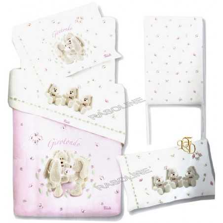 Trudi Complete Sheet Set For Baby Bed Baby Blanket Virgilio Girotondo Rosa Gabel