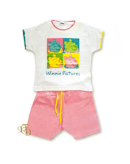 Pink Short Pajamas Suit Winnie The Pooh 5/6 Years Disney