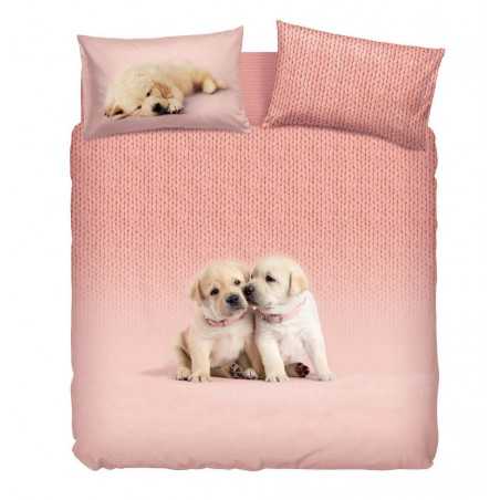 Duvet Set cover a fitted sheet and two pillow cases SOFT DOGS BY BASSETTI