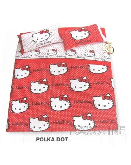 Copriletto trapuntato Hello Kitty Una piazza Polka Dot