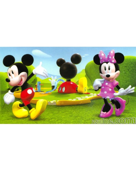 Tappeto Topolino Club House Minnie 100X170Cm Originale Disney Action Line
