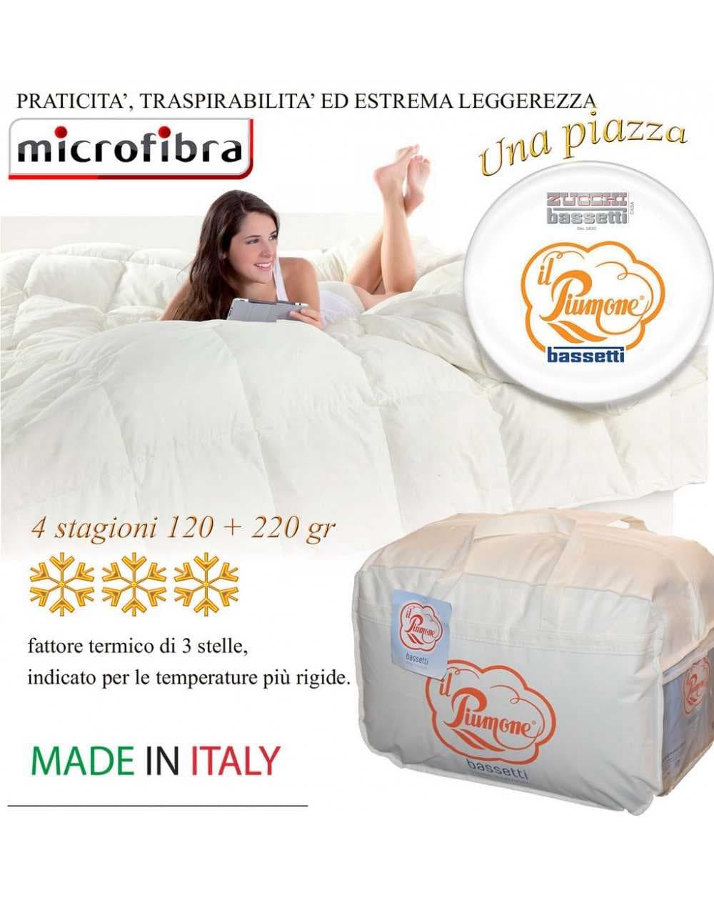 4 SEASONS Microfiber White Down Comforter Bassetti single bed
