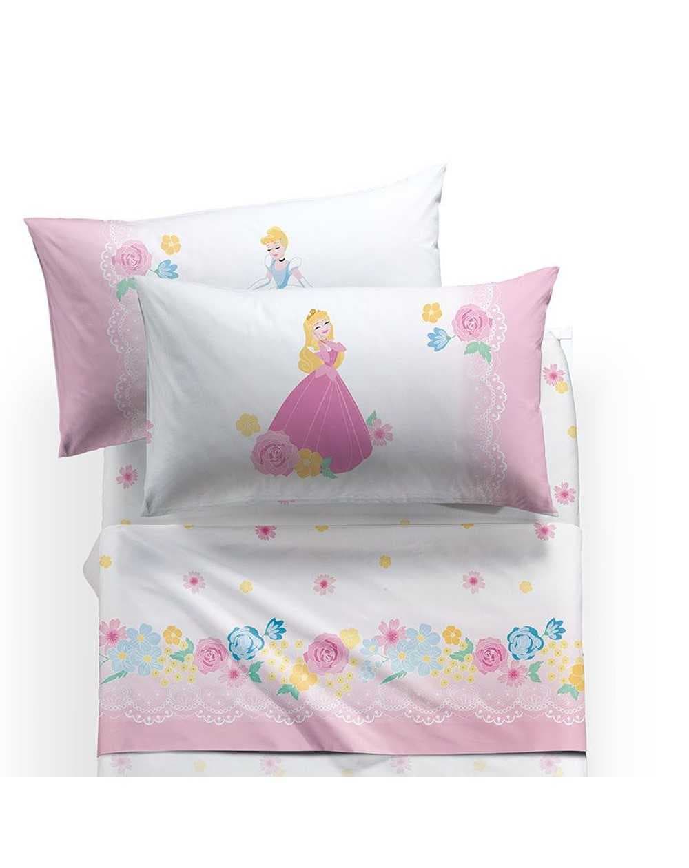 SET Flat sheet, fitted sheet, pillowcase Princess