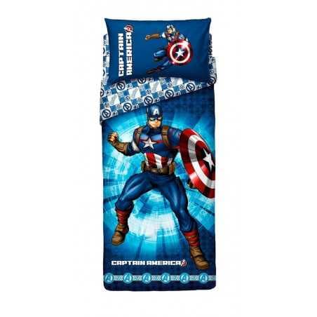 Duvet cover ,Fitted sheet with elasticated corner Captain America The Avengers Bassetti