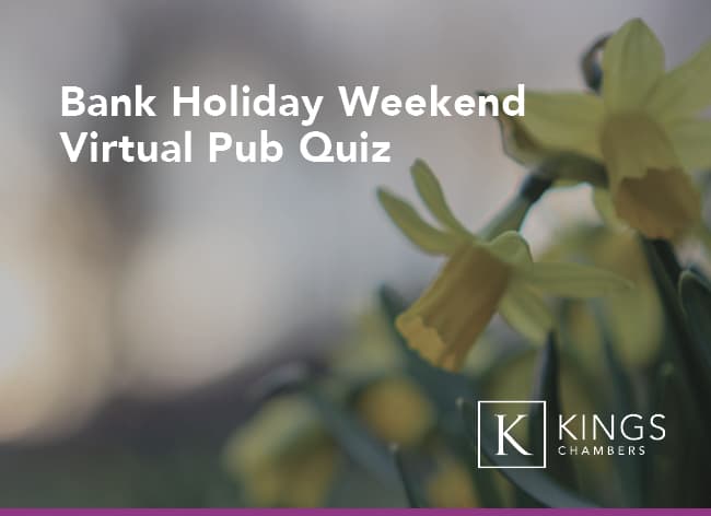 Business & Property: Bank Holiday Weekend Virtual Pub Quiz