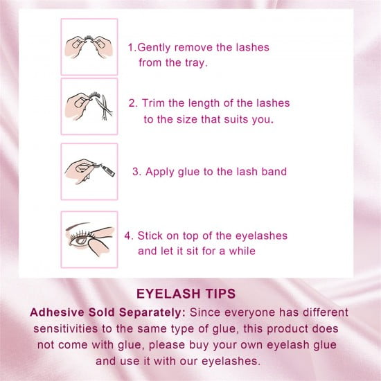 3D Clear Band Faux Mink Lashes V042