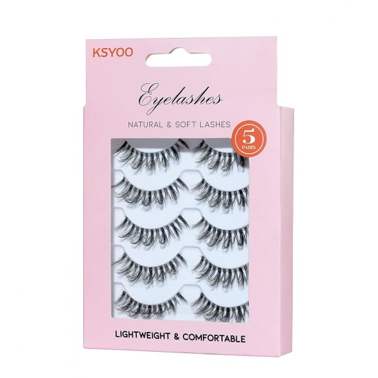 3D Clear Band Faux Mink Cat Eye Lashes-D716
